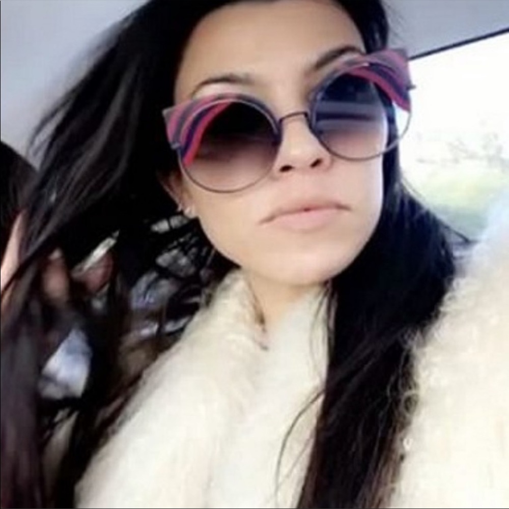 FENDI 53mm Cutout Cat Eye Sunglasses